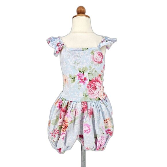 Girl's Floral Romper Size 5 - Picture 1 of 6